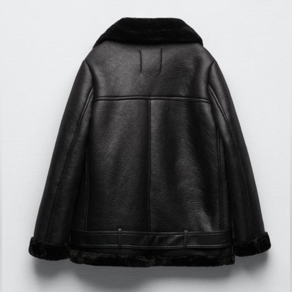 Zara Woman Double Faced Jacket in Black. Size XS - Picture 2 of 9